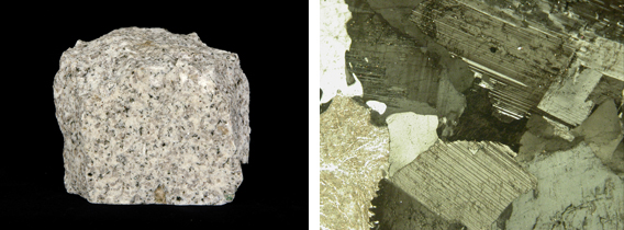 암석의 기본 구성 성분인 광물 이미지