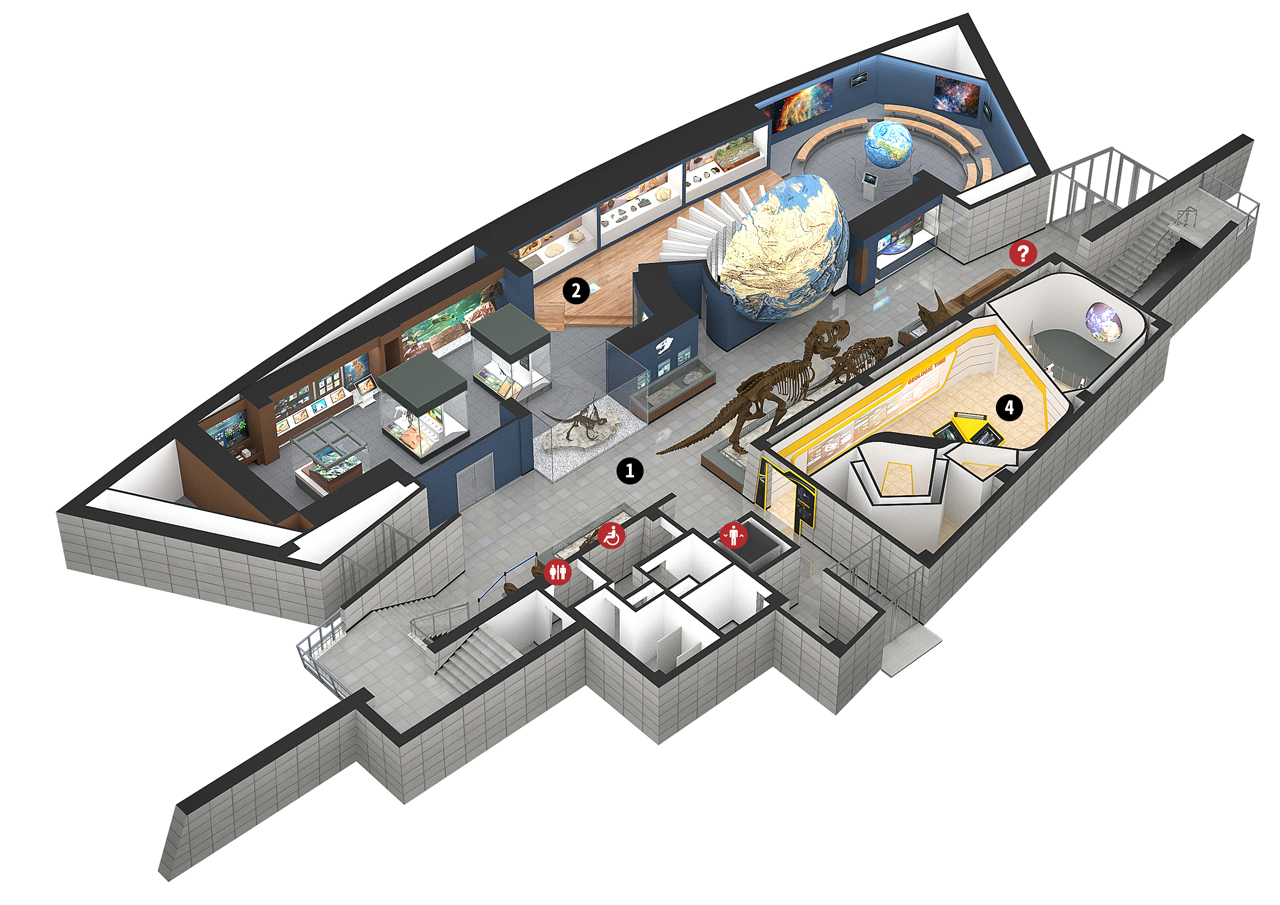 지질박물관 층별안내도 1층 이미지